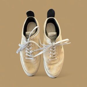 Rag & Bone Women’s Cream Suede Retro Sneakers - Size 38